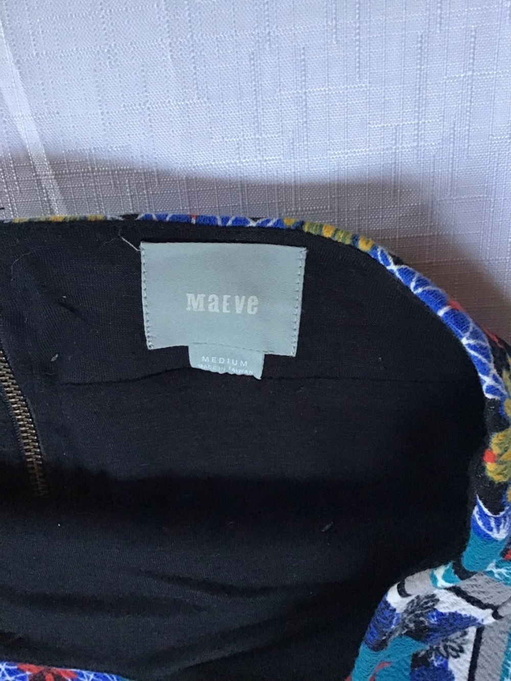 Anthropologie  Maeve women Blue  Patterned Pencil Skirt size M - Picture 7 of 8